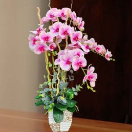 Artificial Phalaenopsis Orchid Arrangement 80cm Height