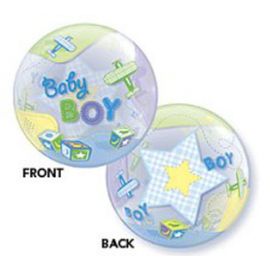 Add On Aeroplane Baby Boy Balloon (Round)