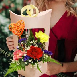 3 Carnations Arrangement Can Be Hand Carry
