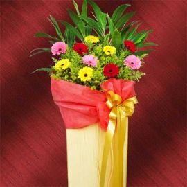 Mixed Colour Gerbera Grand Opening Flower Stand about 5 Ft Height